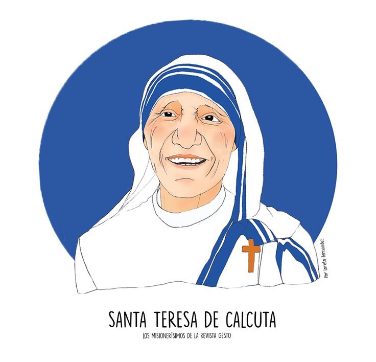 Ilustración de Santa Teresa de Calcuta